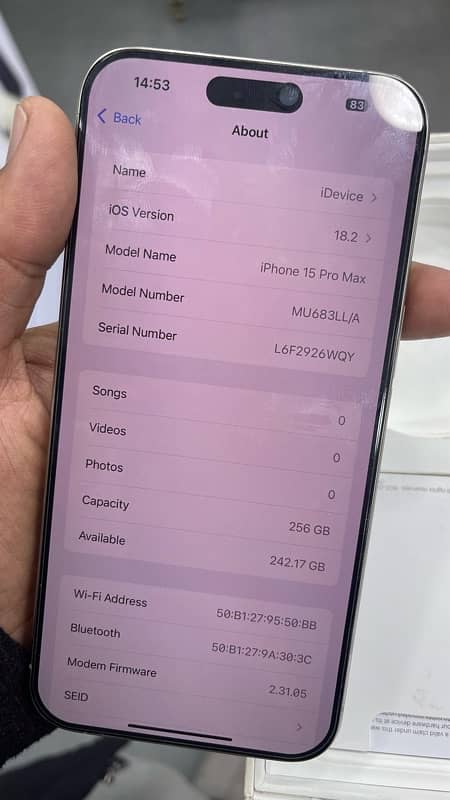 IPhone 15 pro max 256GB 3