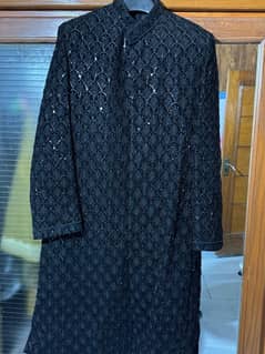 Black Sharwani up for sale in lahore