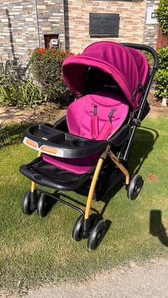 Stroller / Pram For Sale | Purple & Gold Colour