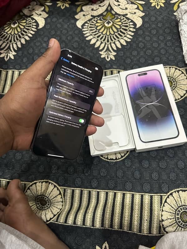 iPhone 14 Pro Max 128GB Deep Purple Non PTA with Box No Cable 4