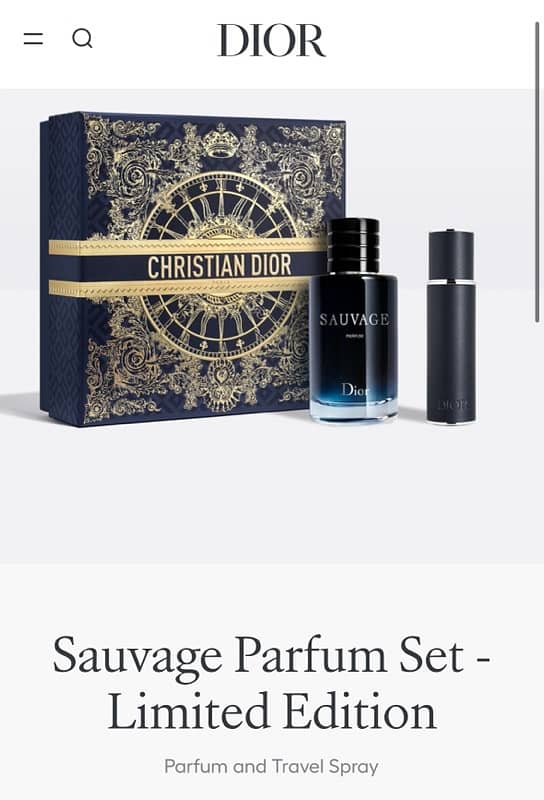 Real Dior Sauvage Parfum Gift Set 3