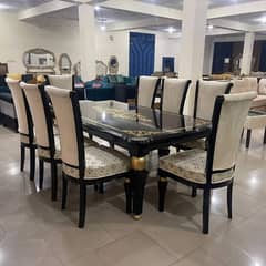 Dining Table//Wooden Dining//Top Glass Dining//4,6 And 8 Chairs Dining