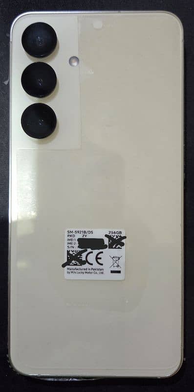 Samsung S24 Official PTA Approved 256GB 8GB Amber Yellow As Brand New 8