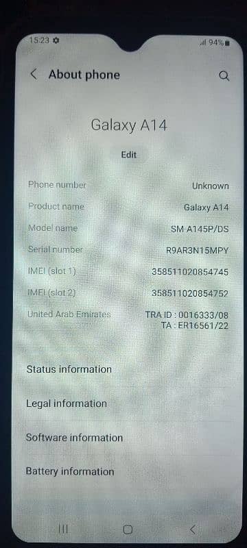 Samsung a14 6/128gb 3