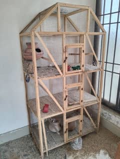 wooden cage 3 portion