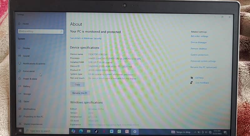 Urgent sell HP laptop i3 8th generation 5