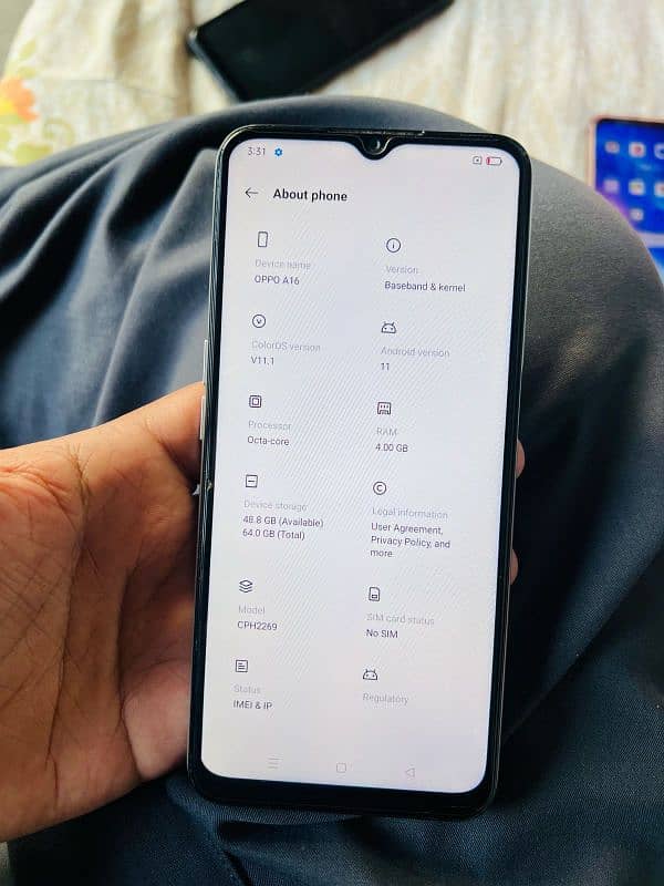 Oppo A16 Ram 4=64 PTA approved official 1