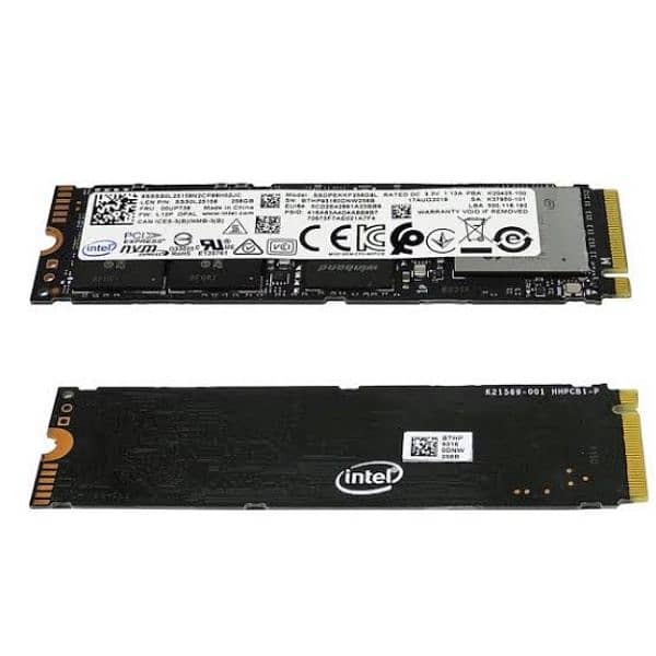 nvme 256gb ssd intel original 0