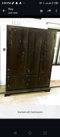 IRON CUPBOARD 3 DOORS BIG ALMARI WITH SAFE LOCKERS  MOTI CHADAR