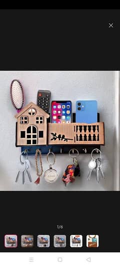 wooden key holder, wooden mobile rack, wall shelf