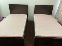 Single Beds Pair ( without matress)