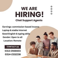 I Need Male & Female Staff For Chat Support Representative