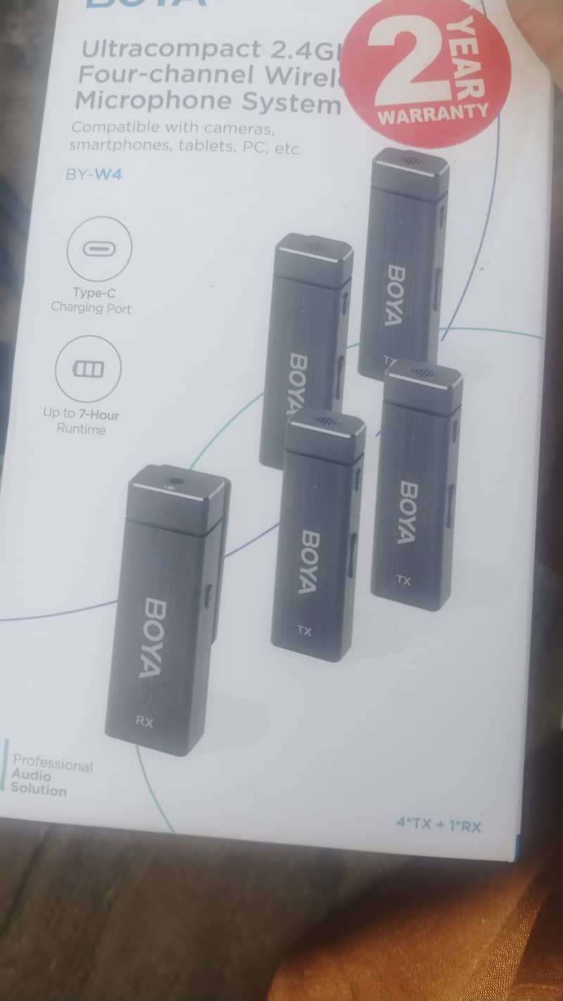 BOYA BY-W4 Ultracompact 2.4GHz Four-channel Wireless Microphone System 5