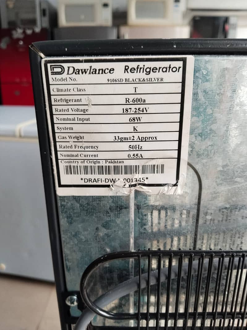 Dawlance Room Size Fridge Model 9106SD black&Silver 9