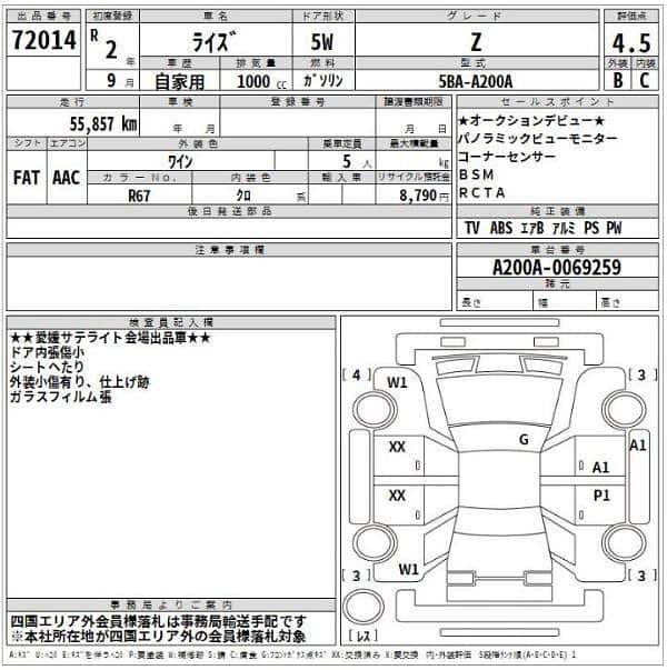 Toyota Raize Z 2020 4.5 grade 360 Camera 55000 km 17