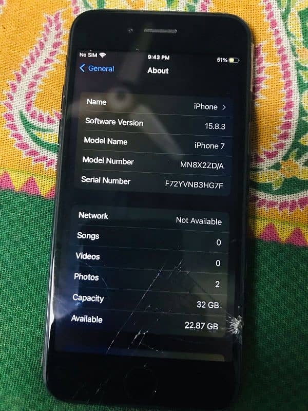 iphone 7 Non PTA 32gb All Okay Working 03000604674 5