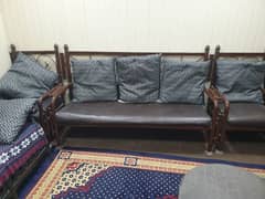 2 Sofa set (wooden + iron)