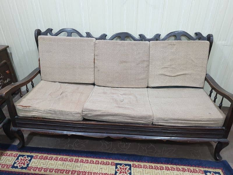 2 Sofa set (wooden + iron) 2