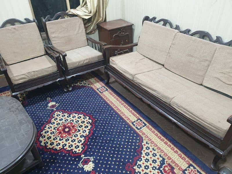 2 Sofa set (wooden + iron) 3