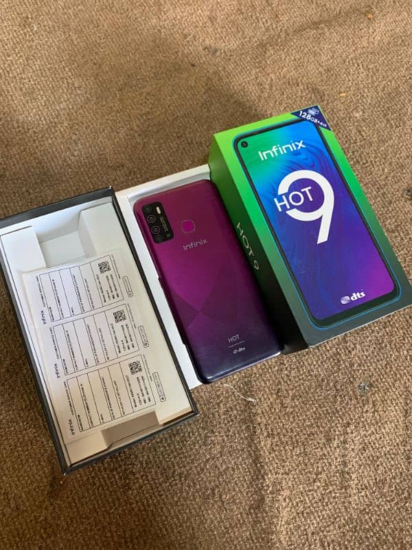 Infinix hot 9  128 GB no open no repair with box call me 03185146868 3