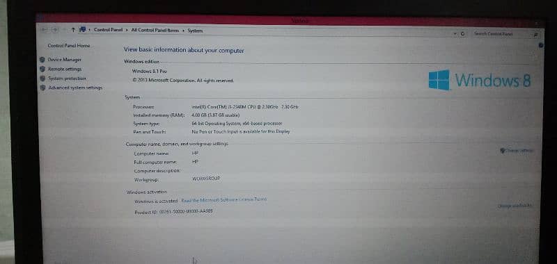 Hp laptop with good health and specification 2