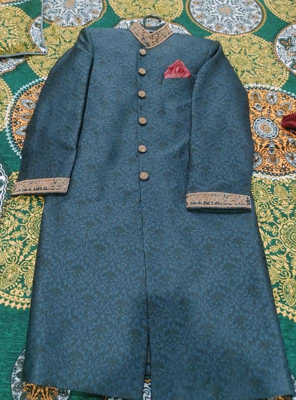 Complete Groom Set : Sherwani with Kulla with Khussa & inner suit 0