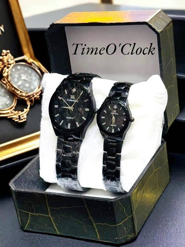 Analouge Chain Strap Couple Watches 1