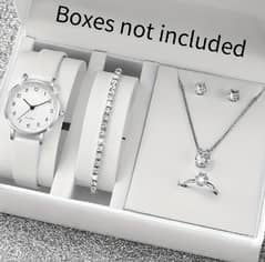 Full New 6Pcs Complete Set Women's Fashion Watch diamond Jewelry  ‎