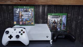 Xbox One S (512GB) + 2 Controllers + 4 Games – Perfect Condition