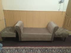 1 two seated sofa ,with two stool chairs