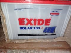 Solar 100.     Excide battery