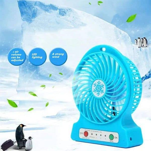 portable mini USB fan rechargeable battery | 3-level speed adjustable 4