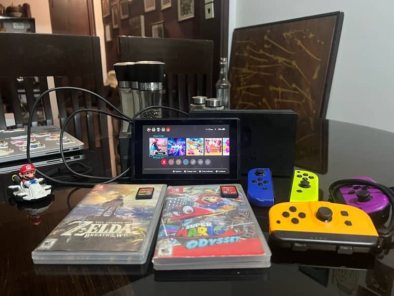 Nintendo Switch with 2 Games Zelda and Super Mario Odyssey 0