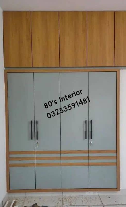 almari, upper cabinet style wardrobe, sliding cupboard kitchen cabinet 4