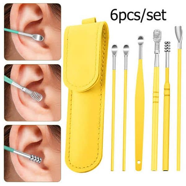 Ear wax cleaning kit 6 PCs ear pick tools wax removal kit ear cleaning 0