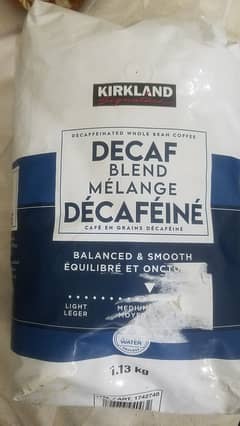 Kirkland Signature Decaf House Blend Coffee Beans. O3244833221