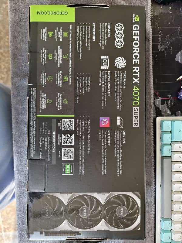 Msi Rtx 4070 super ventus 3x OC for sale with box 7