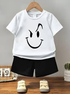 Comfrtble Unisex T-Shirt & Shorts Set -2 Pcs Cotton Jerseys (age 1-10)