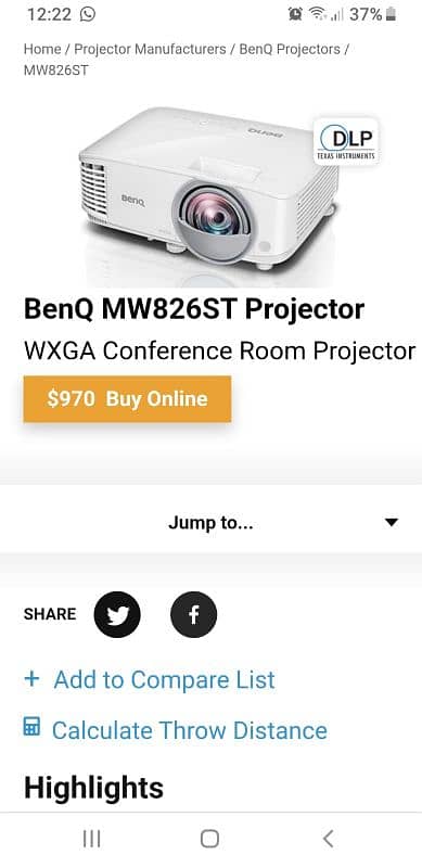 BenQ short throw Dual HDMI Mint Condition 7