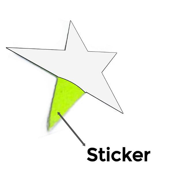 50 Colorful Glitter Stars Stickers - 1