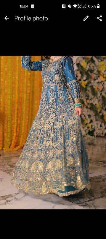 Designer Copy Mehndi Maxi With Sharara 2