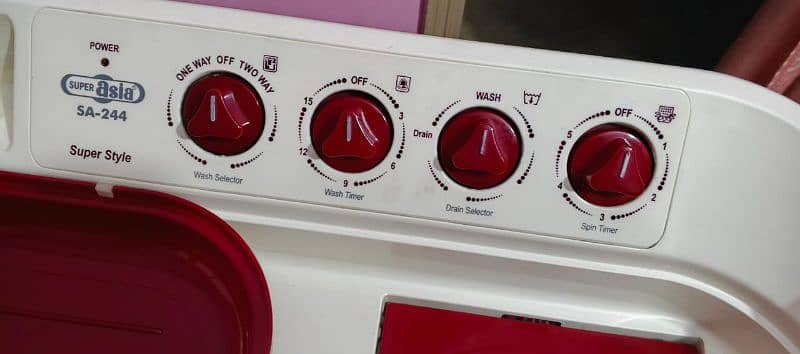 Super asia washing machine twin tub model number SA-244 3