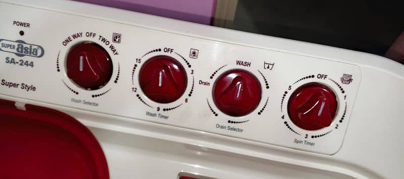 Super asia washing machine twin tub model number SA-244 7