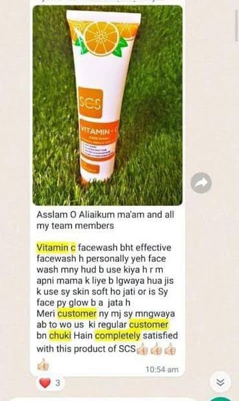 SCS vitamin C face wash 4