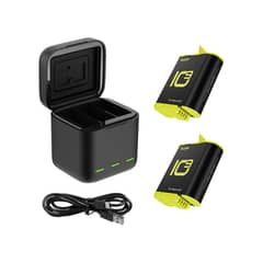 GoPro TELESIN 2 Batteries with Dual Fast Charging Box Kit