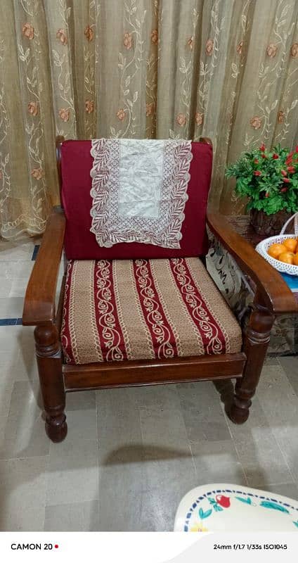 Wooden sofa set 5 Seater 3