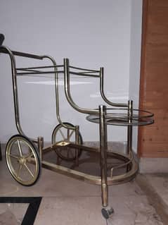 Gold steel trolley