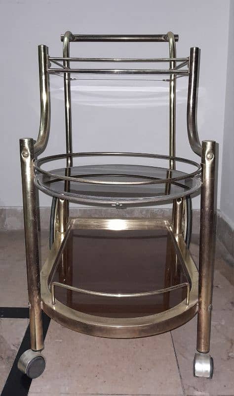 Gold steel trolley 2