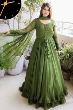 Elegant Women Stitched Maxi Suit Set 3 pcs