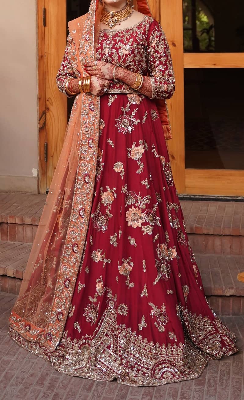 Barat Dress/ Barat Lehenga/ Lehenga Choli/ Red Lehenga/ Wedding Dress 0